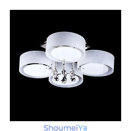 モダンコンテンポラリークロームメタルフラッシュマウント