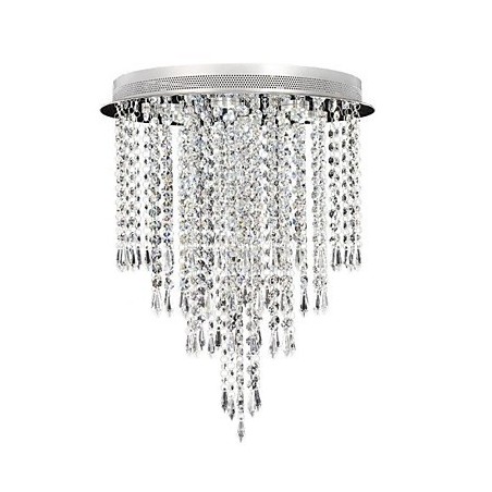 モダンコンテンポラリークリスタルクロームクリスタルフラッシュマウントキッズ