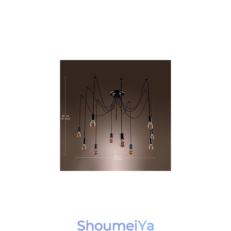 シャンデリア ヴィンテージデザイン 電球付き リビング 10 灯 ペンダントライト