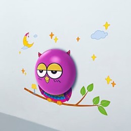 ライト操作 OWL 壁取り付け用燭台電球 現代的 クリエイティブ 3D 壁紙 壁ランプ ライト