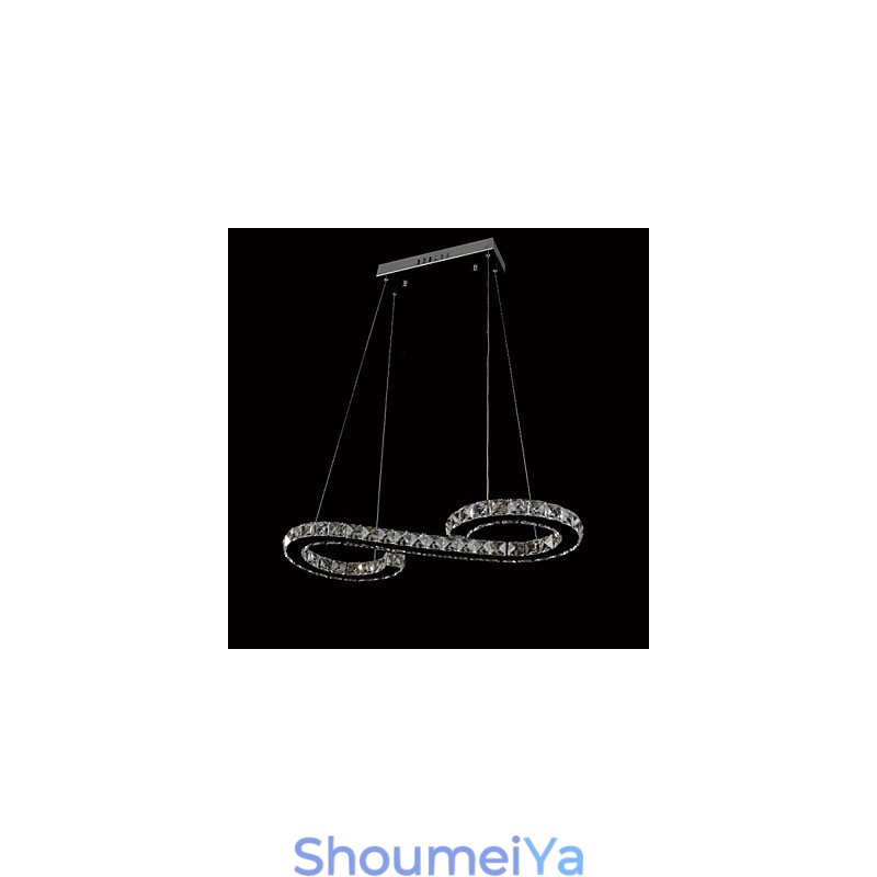 モダンコンテンポラリークリスタルクロームメタルペンダントライト