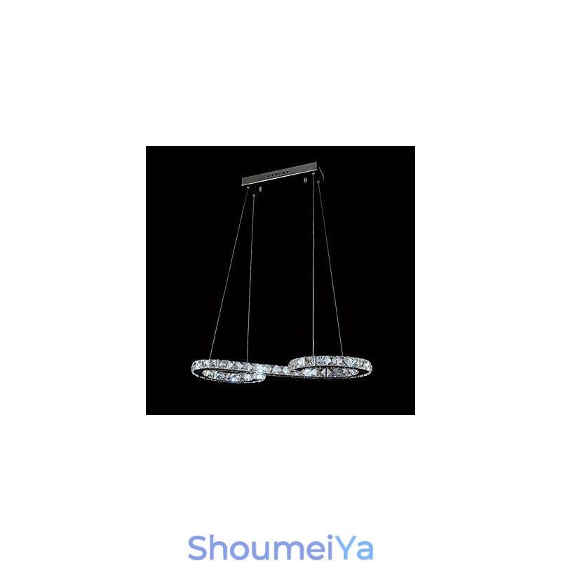 モダンコンテンポラリークリスタルクロームメタルペンダントライト