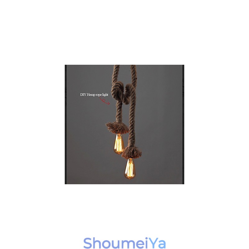 1 ライト DIY アート 麻ロープ ライト クリエイティブ 麻ロープ シャンデリア