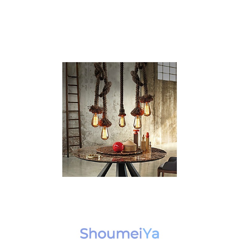 1 ライト DIY アート 麻ロープ ライト クリエイティブ 麻ロープ シャンデリア