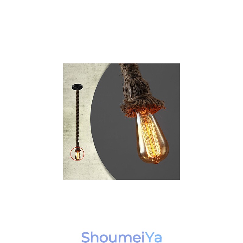 1 ライト DIY アート 麻ロープ ライト クリエイティブ 麻ロープ シャンデリア