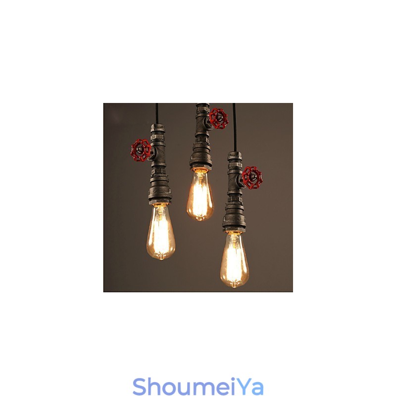 レトロな吊り下げランプはロフトの装飾の役割を果たします田舎の工業用パイプペンダントランプ