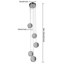 モダンなペンダントライト ペンダントランプライト G4 レトロフィット クロームメッキ クリスタル 階段ライト用