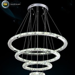 モダンなペンダントライト クリアクリスタル 天井シャンデリア照明ランプ D100CM+D80CM+D60CM+D40CM