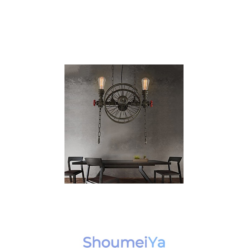 アメリカンアイアンホイールシャンデリア