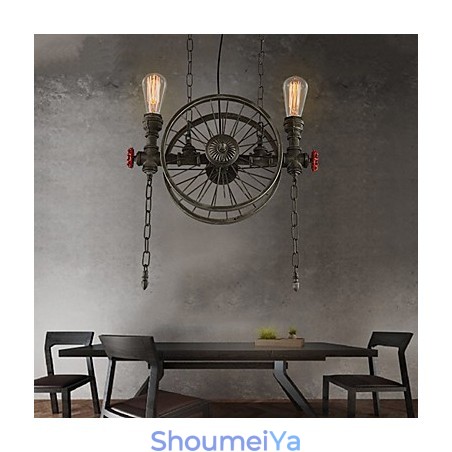 アメリカンアイアンホイールシャンデリア