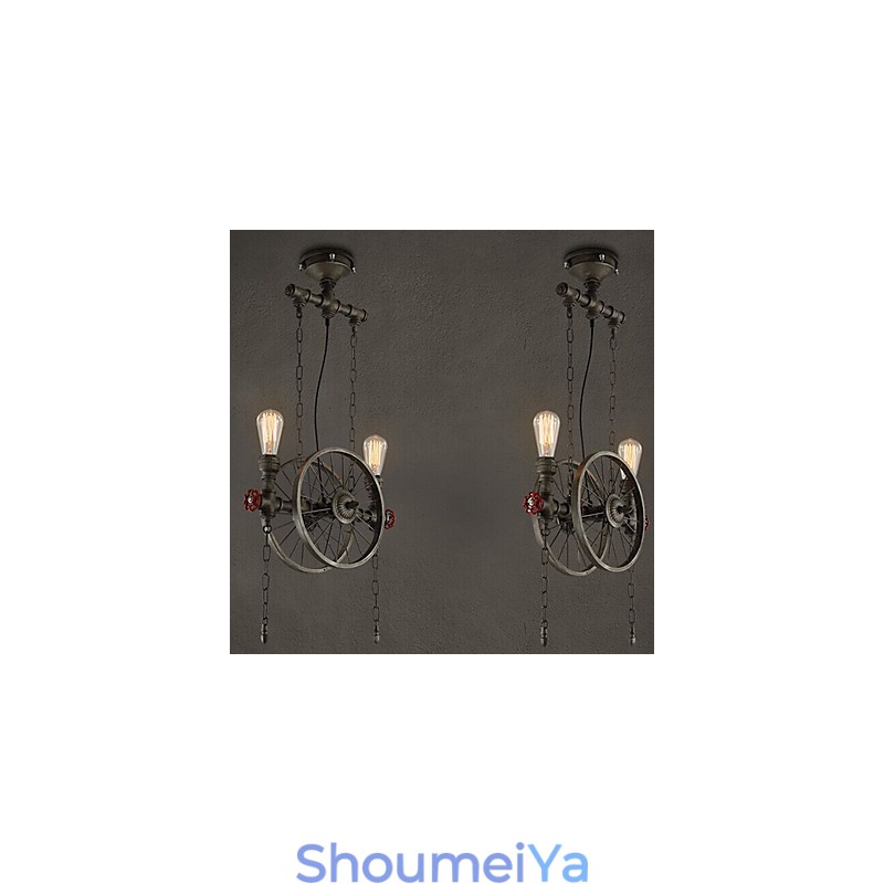 アメリカンアイアンホイールシャンデリア