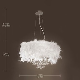 モダンコンテンポラリードラムクリスタルミニスタイル電気メッキペンダントライト