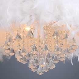 モダンコンテンポラリードラムクリスタルミニスタイル電気メッキペンダントライト