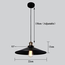 ヨーロッパスタイルのレトロクラシックペンダントライトアートドロップライト電球直径22CM