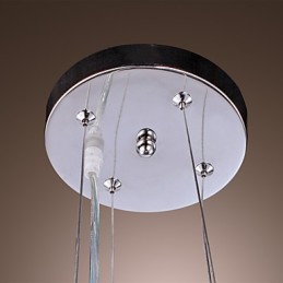 モダンコンテンポラリードラムクリスタル電気メッキメタルペンダントライト