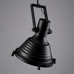 黒のレトロな鉄製ペンダントランプとガラスシェードのショップ