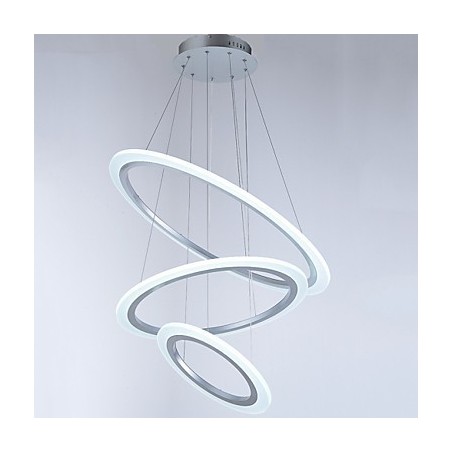 アクリルペンダントライトランプシャンデリア天井照明DIY 3リング付き