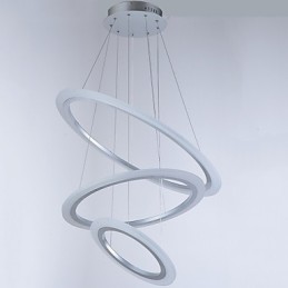 アクリルペンダントライトランプシャンデリア天井照明DIY 3リング付き