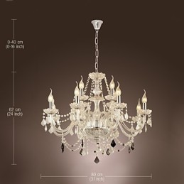 ラスティックロッジクリスタル電気メッキガラスシャンデリア