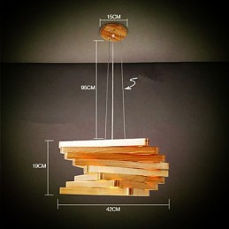1伝統的なクラシックカントリーミニスタイル絵画木製竹ペンダントライト