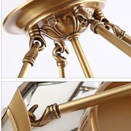 伝統的クラシック素朴なロッジ真鍮メタルペンダントライト