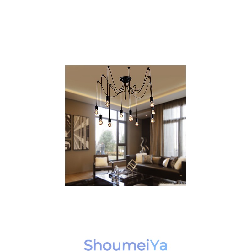 シャンデリア ヴィンテージデザイン 電球付き リビング 10 灯 ペンダントライト