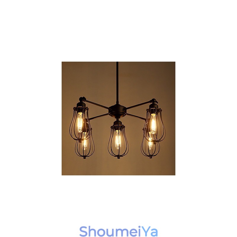 ペンダントライト 伝統的 クラシック 素朴なロッジ レトロ メタル 5 ライト