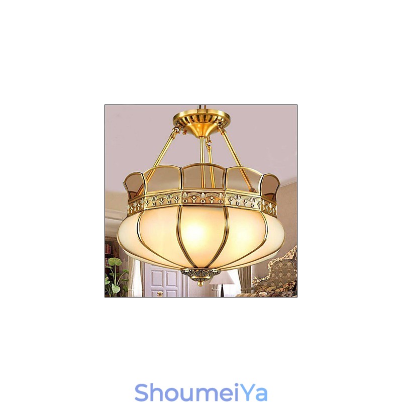 クラシックな銅製半天井ランプ銅製ポーチ