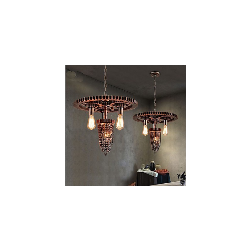 インダストリアル ウィンド カフェ スタジオ ギア スリー ヘッドランプ