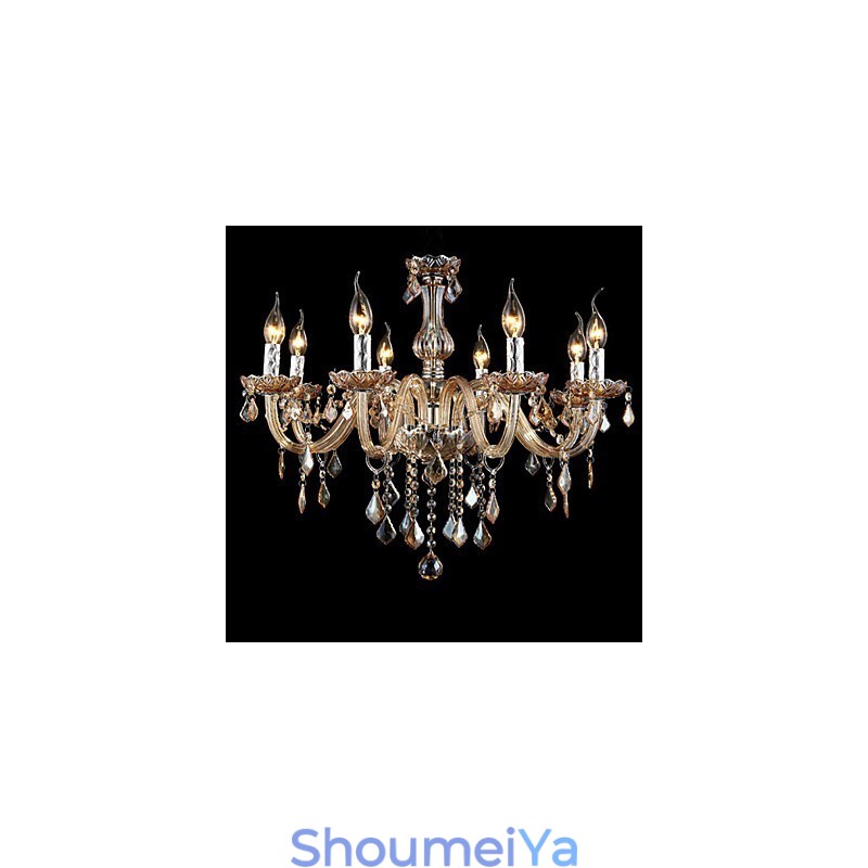 高級クリスタルキャンドルシャンデリアアンバークリスタル