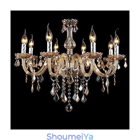 高級クリスタルキャンドルシャンデリアアンバークリスタル