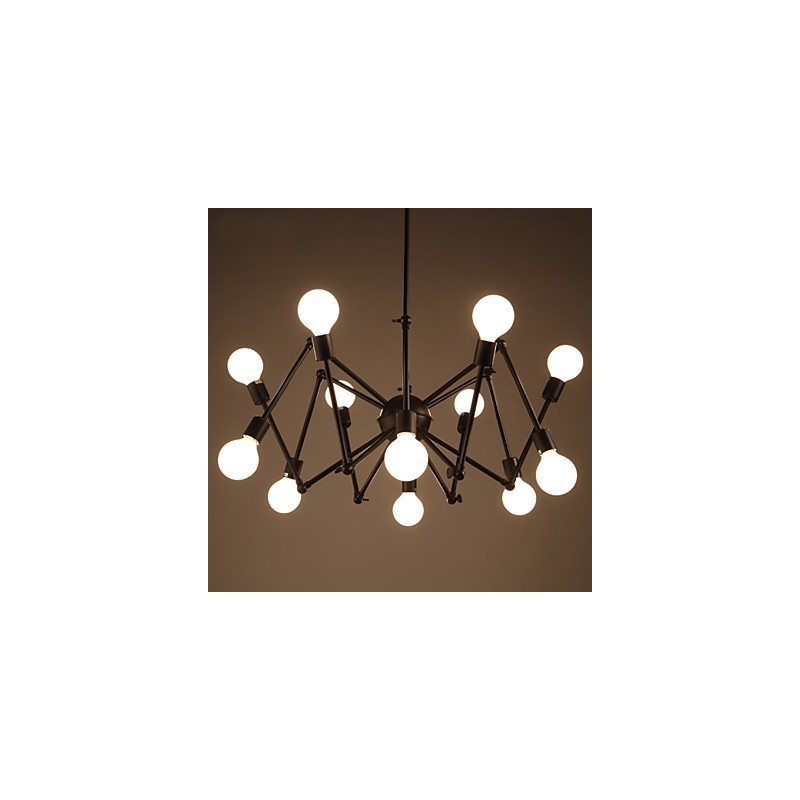 アメリカンロフト ブラックライト アイアンスパイダーシャンデリア 12ヘッド