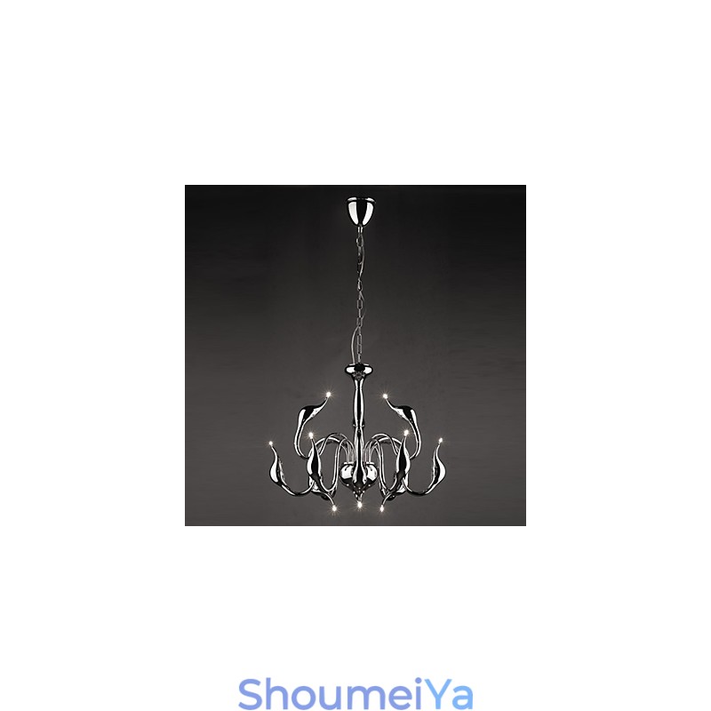 モダンで現代的なキャンドルスタイルの電気メッキメタルシャンデリア