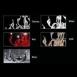 モダンで現代的なキャンドルスタイルの電気メッキメタルシャンデリア