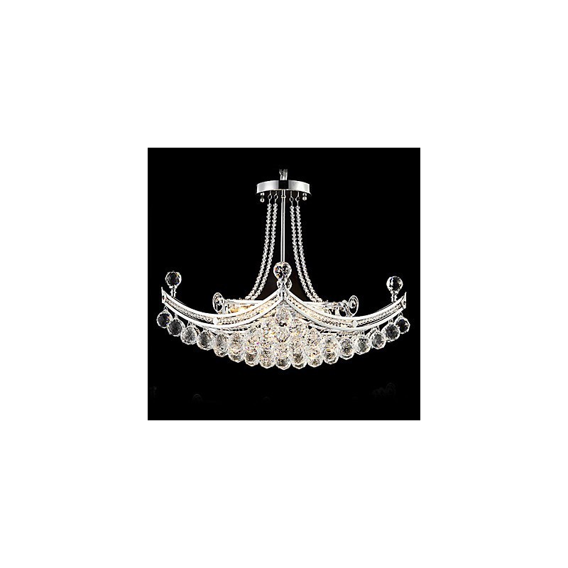 モダンで現代的なクリスタル電気メッキメタルペンダントライト