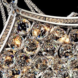 モダンで現代的なクリスタル電気メッキメタルペンダントライト