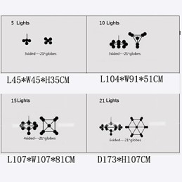 シャンデリア 5灯 ガラスボールライト レトロ 屋外 ガレージ メタル