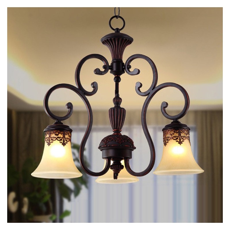 ヴィンテージ カントリー アイランド ペインティング メタル シャンデリア フラッシュマウント