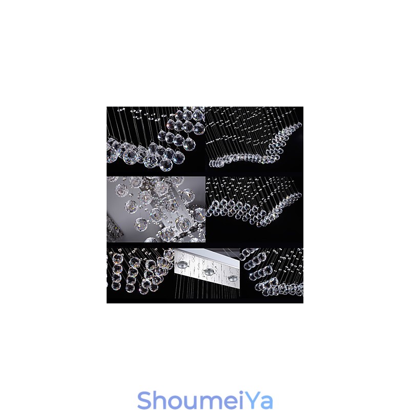 天井クリスタルペンダントランプ照明 8灯 モダン 豪華 シルバー Canpoy K9 クリアクリスタル器具