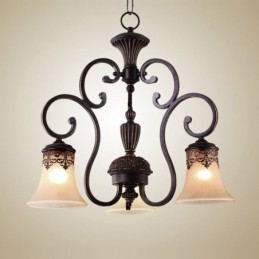 ヴィンテージ カントリー アイランド ペインティング メタル シャンデリア フラッシュマウント