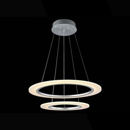 アクリルペンダントライト天井吊り下げシャンデリアランプ器具2リング付き