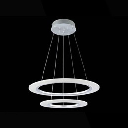 アクリルペンダントライト天井吊り下げシャンデリアランプ器具2リング付き