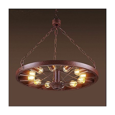 レトロなホイールペンダント古い工業用吊りランプを作る