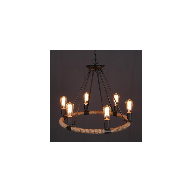 カントリーミニスタイルペインティングメタルペンダントライト