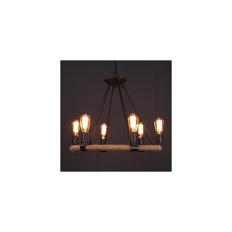 カントリーミニスタイルペインティングメタルペンダントライト