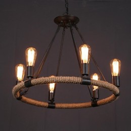 カントリーミニスタイルペインティングメタルペンダントライト