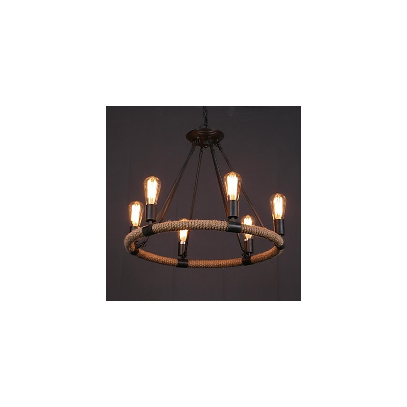 カントリーミニスタイルペインティングメタルペンダントライト