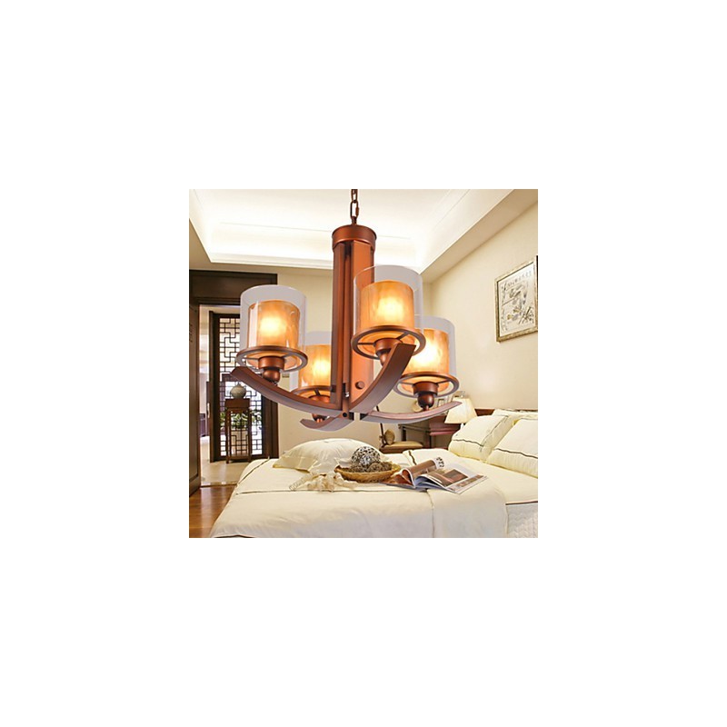 伝統的なクラシックなレトロミニスタイルのペイントメタルシャンデリア
