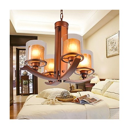 伝統的なクラシックなレトロミニスタイルのペイントメタルシャンデリア