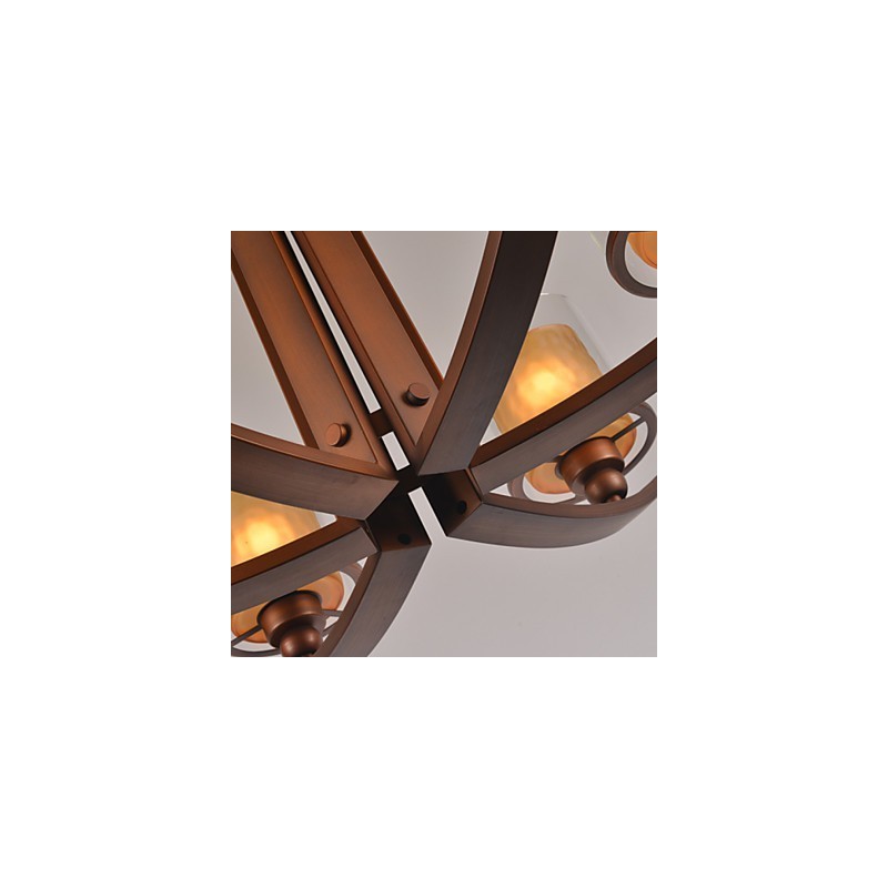 伝統的なクラシックなレトロミニスタイルのペイントメタルシャンデリア